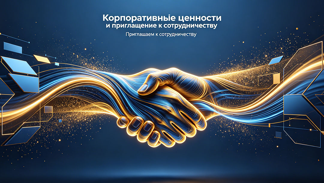 Корпоративные ценности и приглашение к сотрудничеству